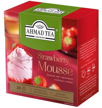 Зеленый чай в пирамидках Ahmad Tea Strawberry Mousse купить оптом в ...
